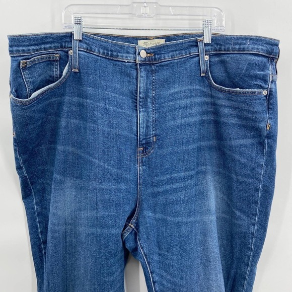 MADEWELL The Mom Jean Distressed Medium Wash Denim Blue Jeans Size 37 - Picture 3 of 9